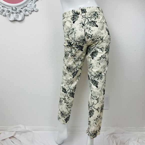 Zara / Floral Cream Gray Pant - Picture 3 of 7